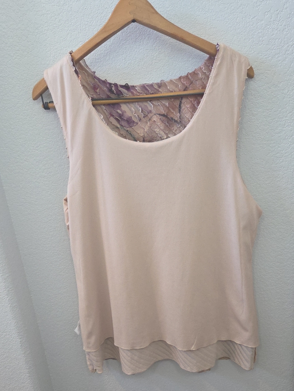 Coldwater Creek Multicolor Pastel Pleated Scoop Neck Tank - Picture 4 of 7